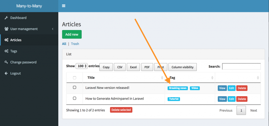 Laravel Many-to-Many Relationships with Select2 – Quick Admin Panel