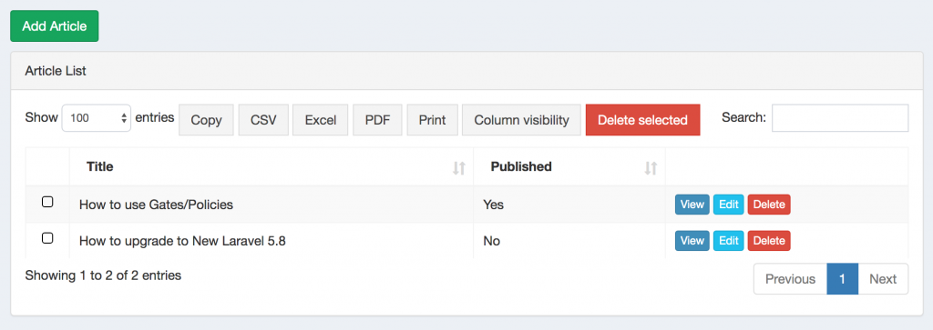 Roles/Permissions for Individual Fields – Quick Admin Panel