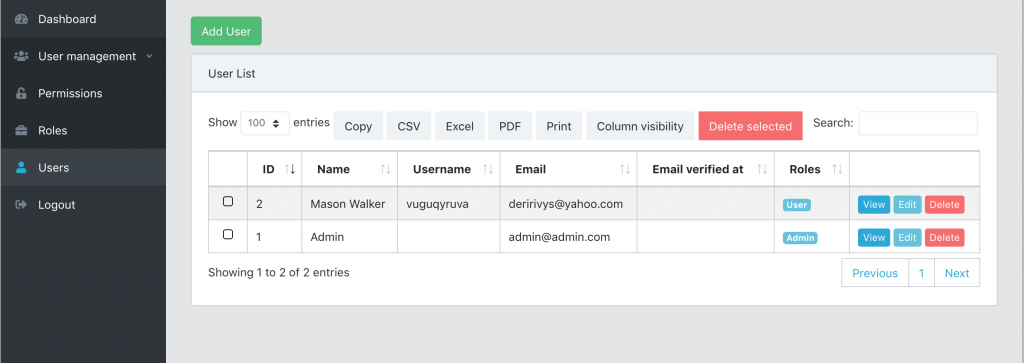 Demo Project [+Github Repo] – Quick Admin Panel