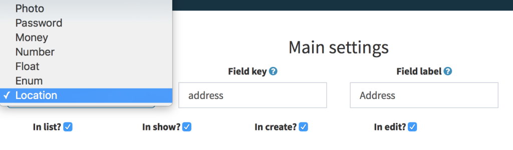 pick address from Google Maps – Quick Admin Panel