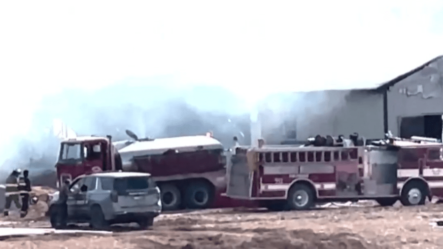 Massive fire hits southwest Missouri chicken farm